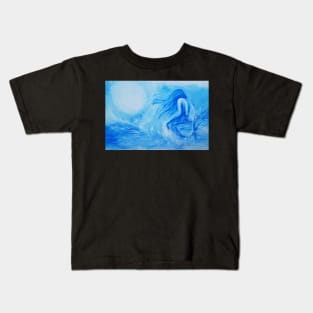 Mermaid In The Moonlight Kids T-Shirt